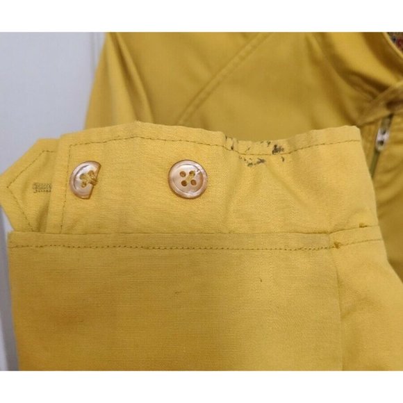 Vintage 70s H.I.S. Sportswear Men's Zip Up Bomber Jacket Solid Yellow Size XL - Picture 4 of 8